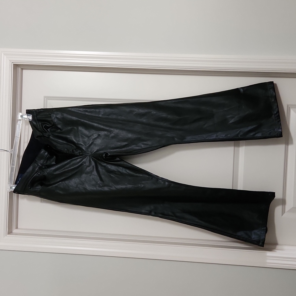 70s flare vegan leather gap pants